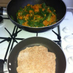 Butternut Squash, Spinach and Chickpea Curry with Chapati