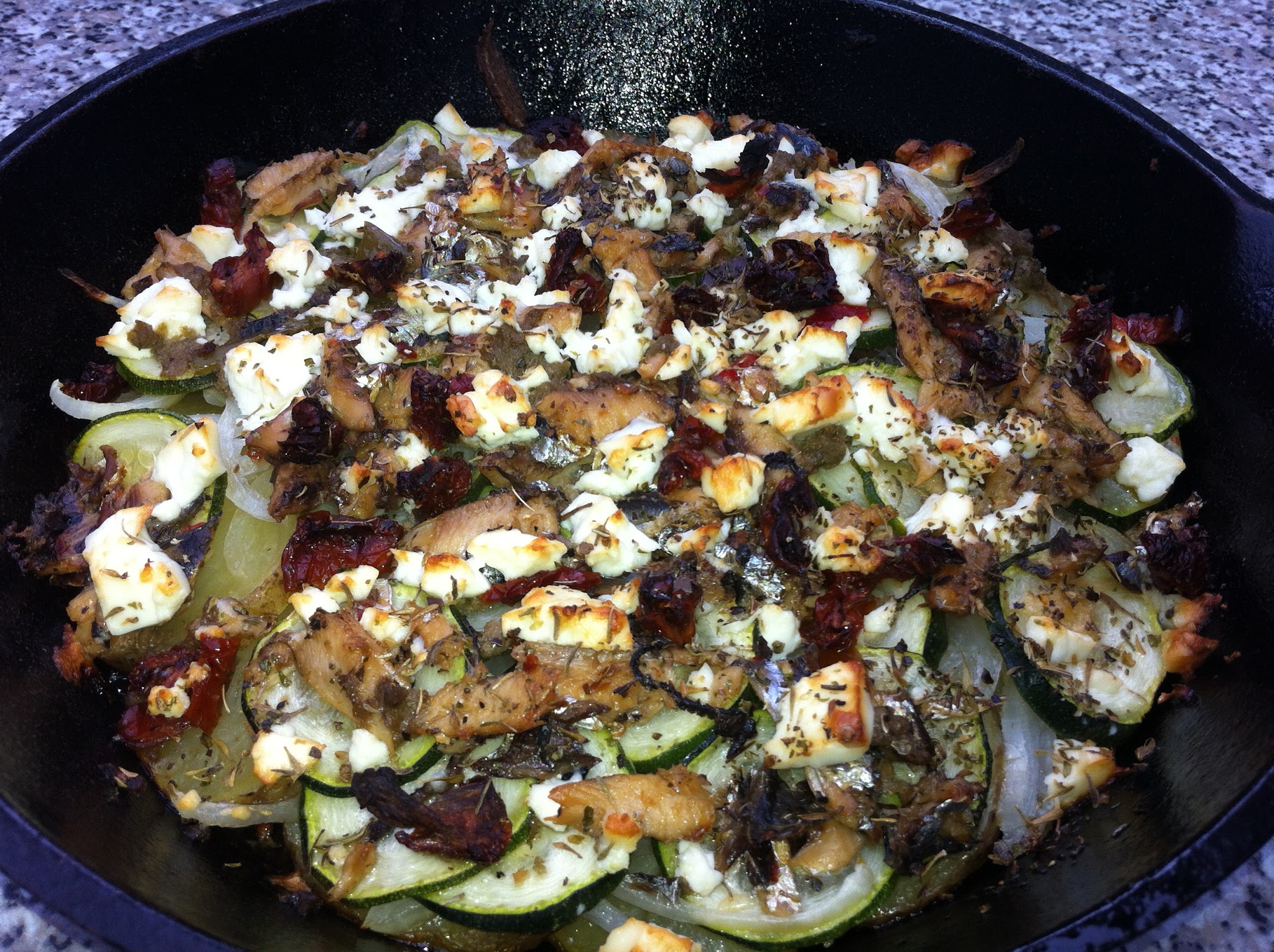 Sardine and Feta Potato Pizza