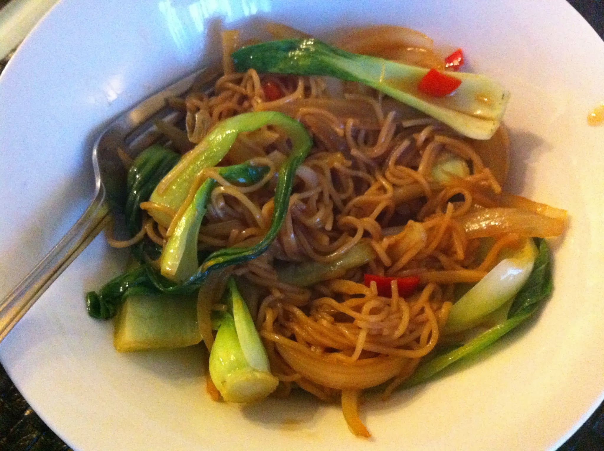 Bok Choy and Stir Fried Noodles